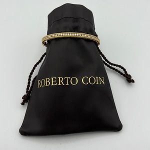 Roberto Coin 18k yellow gold symphony princess diamond bangle